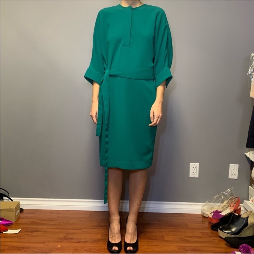 Carolina Herrera Green Midi Dress, Size 2